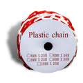 Plastic Chain Roll | Red & White - 8mm Dia x 25m
