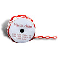 Plastic Chain Roll | Red & White - 8mm Dia x 25m