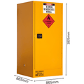 Flammable Storage Cabinet 350L 1 Door, 3 Shelf