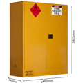Flammable Storage Cabinet 350L 2 Door, 3 Shelf