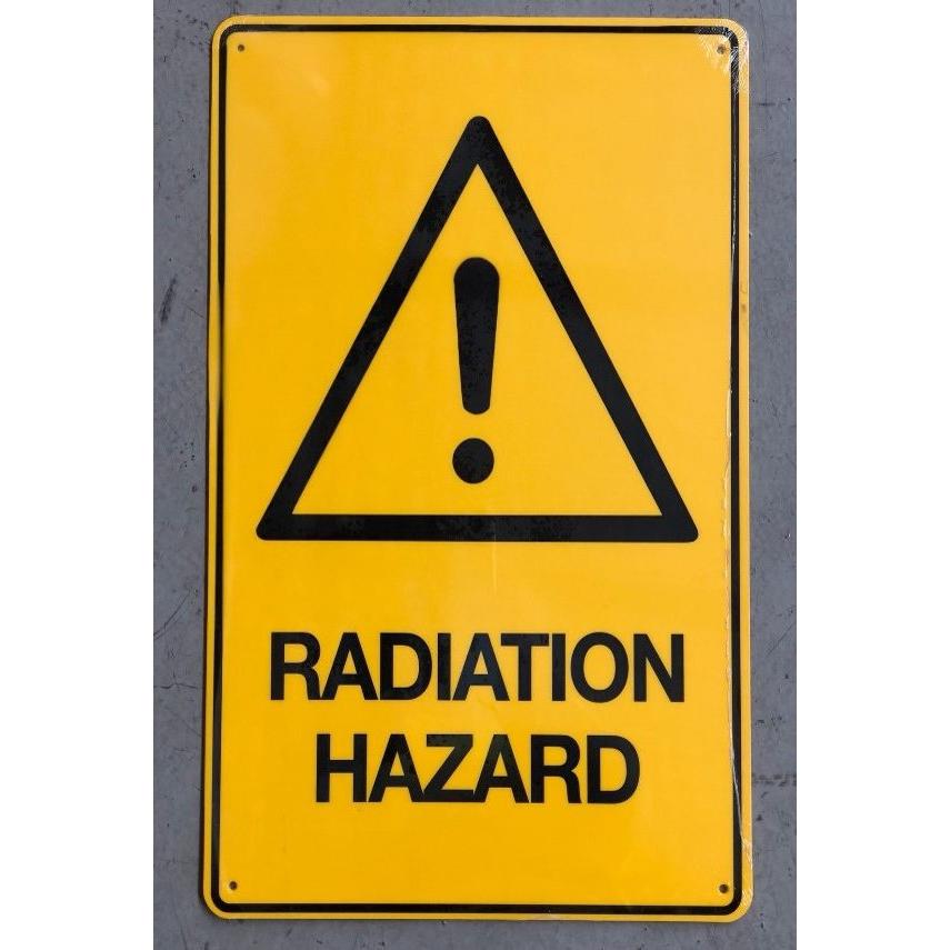 Radiation Hazard Sign 300 x 450 mm 0.7 kg