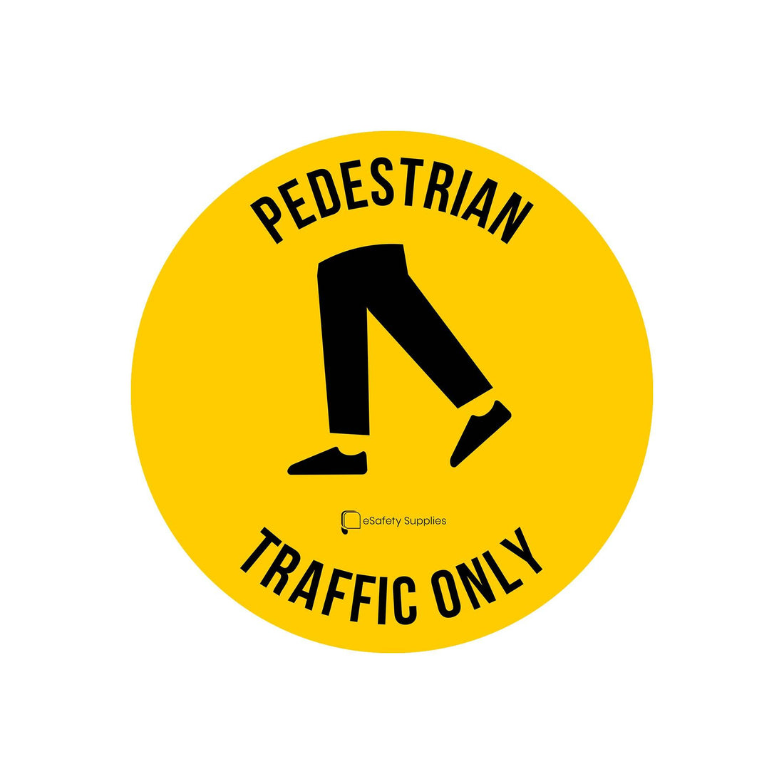 Pedestrian Traffic Only Floor Sticker - 400mm