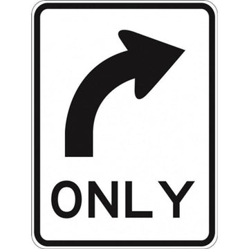 All Traffic (Right Symbolic) Only Sign - 600x800mm 0.7 kg