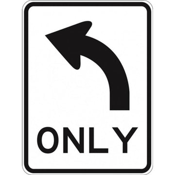 All Traffic (Left Symbolic) Only Sign - 600x800mm 0.7 kg