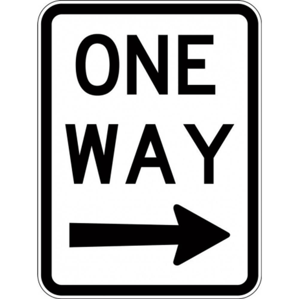 One Way Sign Right Arrow - 450x600mm - R2-2R 0.7 kg