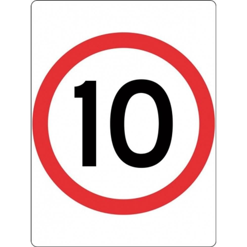 10km Speed Sign - 450x600mm 0.7 kg