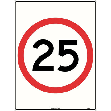 25km Speed Sign - 450x600mm 0.7 kg