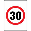 30km Speed Sign - 450x600mm 0.7 kg