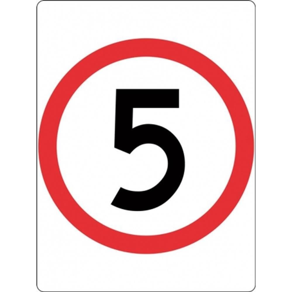 5km Speed Sign - 450x600mm 0.7 kg