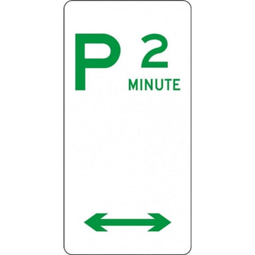 Parking Sign - 2 Minute - 225x450mm 7 kg sign-type Right Arrow R5-12R