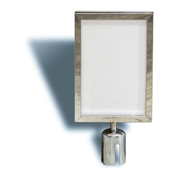 A4 Sign Holder For Crowd Control Barrier - Stainless Steel 1.75 kg