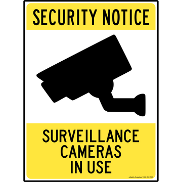 Security Notice - Survillance Cameras In Use 3.5 kg 300x450 material Poly ES-SNSCIU-P-300X450