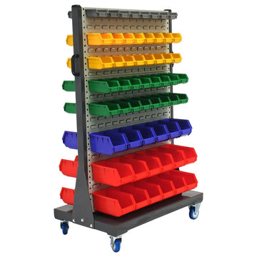 Mobile Parts Trolley with Bins 105 kg