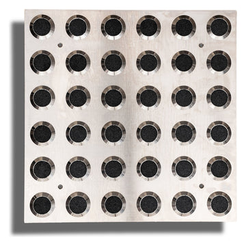 Tactile Indicator Plate Stainless Steel — Black Carb 300x300mm 7 kg