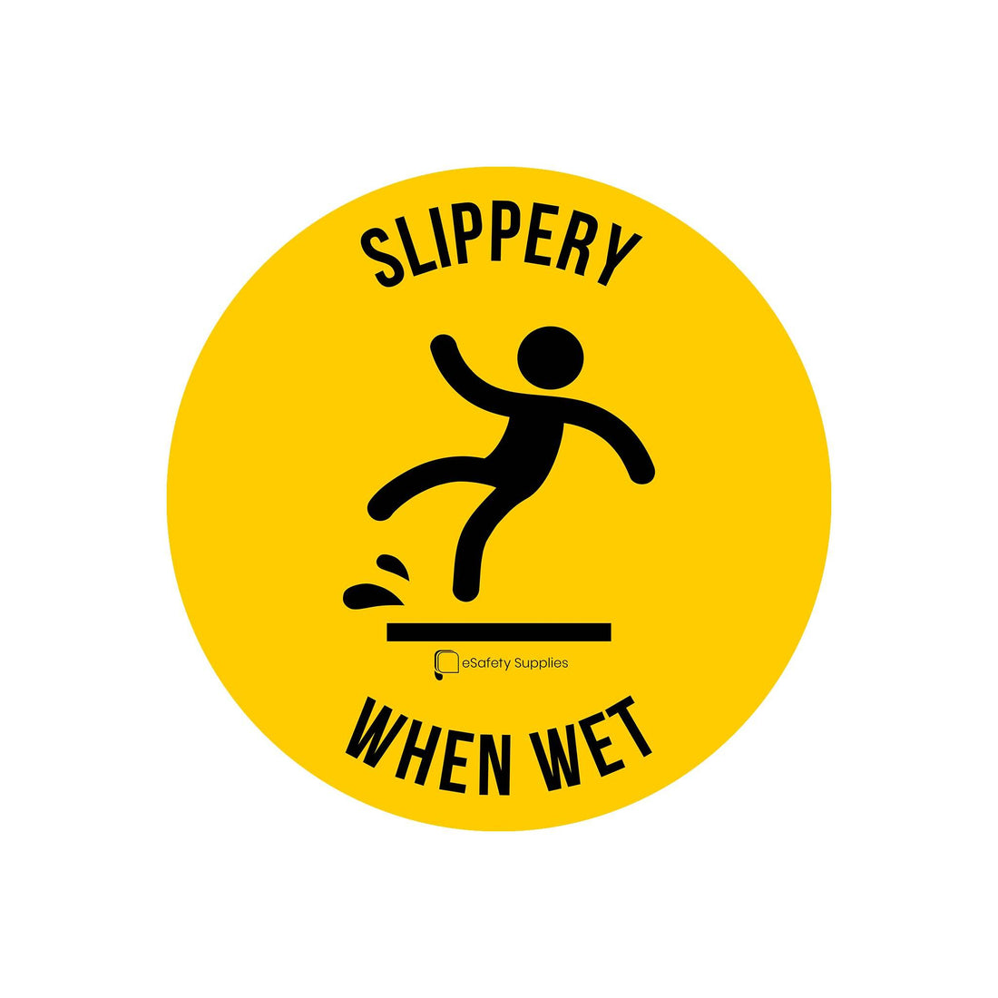 Slippery When Wet Floor Sticker - 400mm