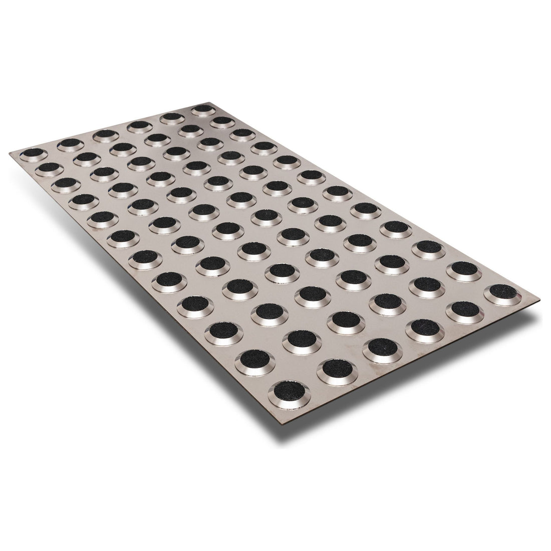 Tactile Indicator Plate Stainless Steel — Black Carb 300x600mm 10.5 kg