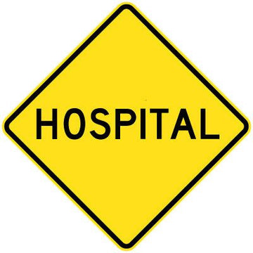Hospital Sign - 600x600mm 0.7 kg