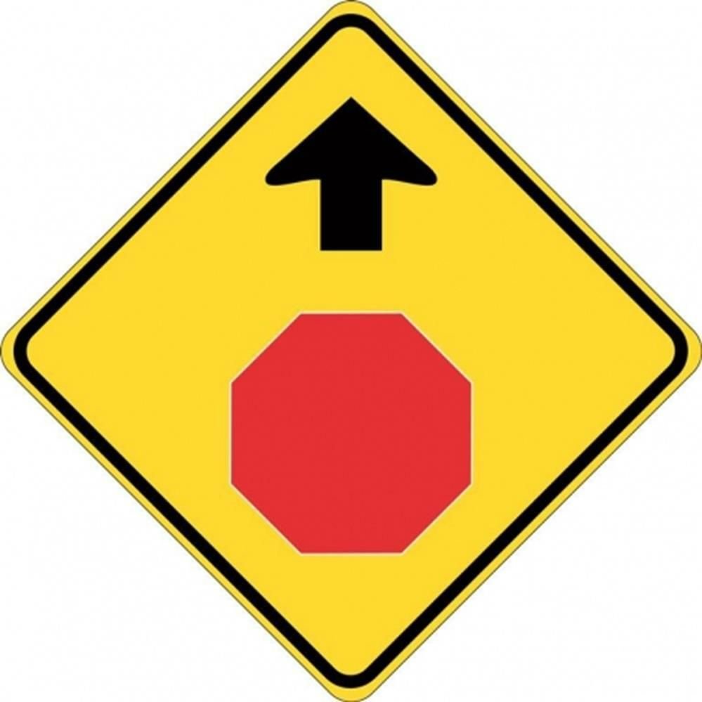 Stop Sign Ahead (Symbolic) - 600x600mm 0.7 kg