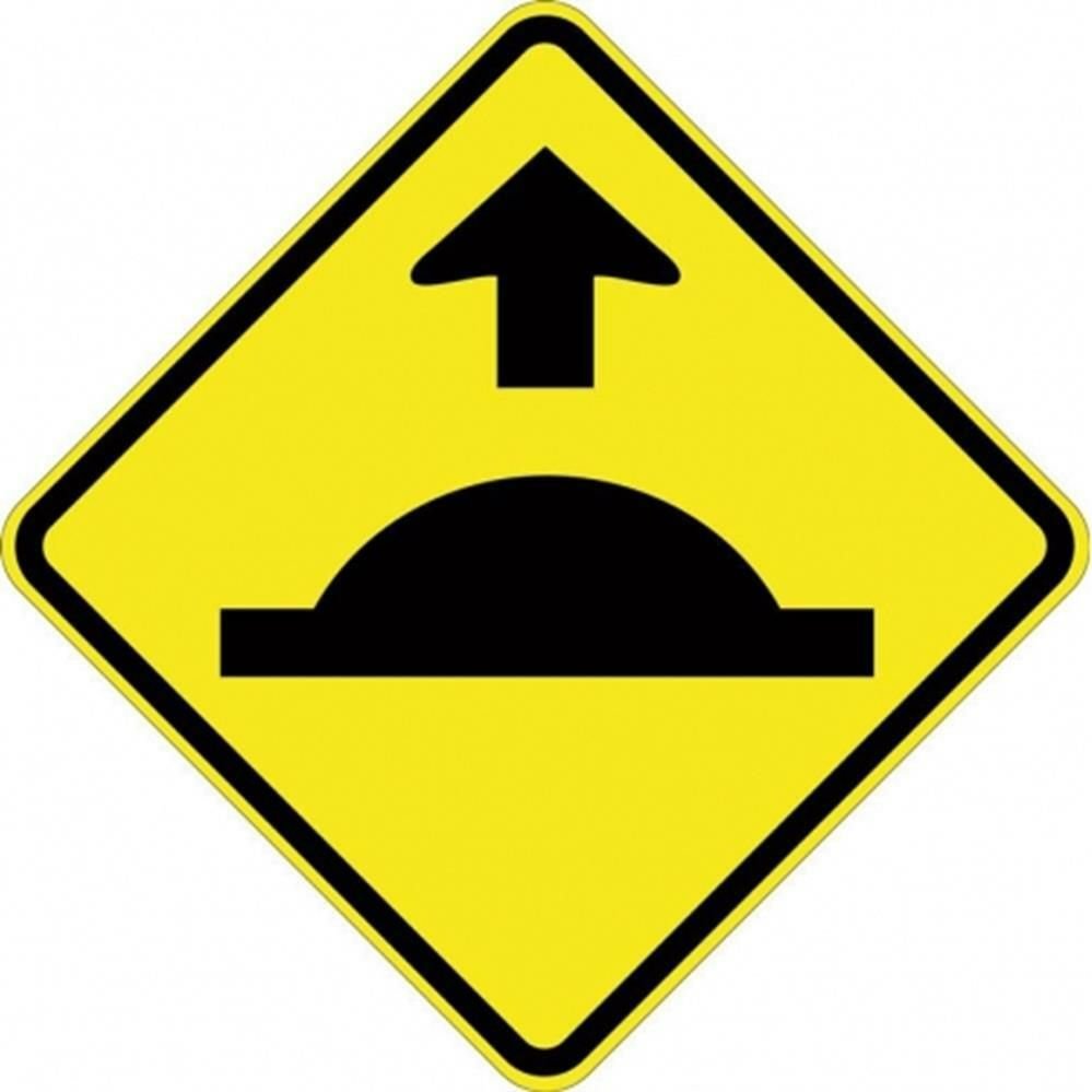 Speed Hump Ahead (Symbolic) Sign - 600x600mm 0.7 kg
