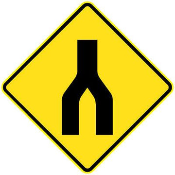 End Divided Road (Symbolic) - 600x600mm 0.7 kg