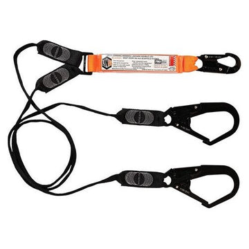 Elite Double Leg Shock Absorbing Webbing Lanyard With Hardware 35 kg