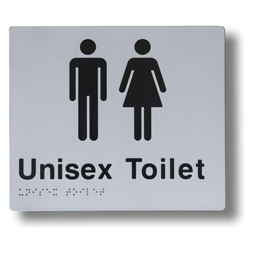 Braille Sign - Unisex Toilet - 210x180mm 3.5 kg