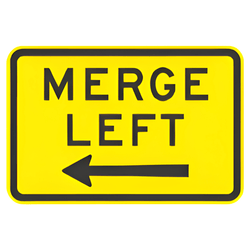Merge Left Sign