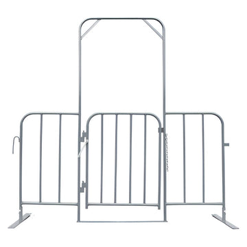 Crowd Control Barrier Gate -  Including Gate Spring and 2 feet and 2 PTO Pins