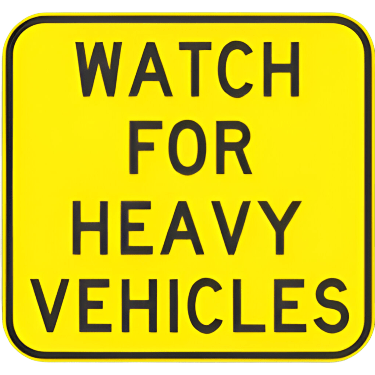 Watch For Heavy Vehicles - 900mm x 800mm
