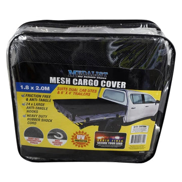 1.8m x 2m Ute &amp; Trailer Mesh Cargo Cover – UV Stabilised with Hooks