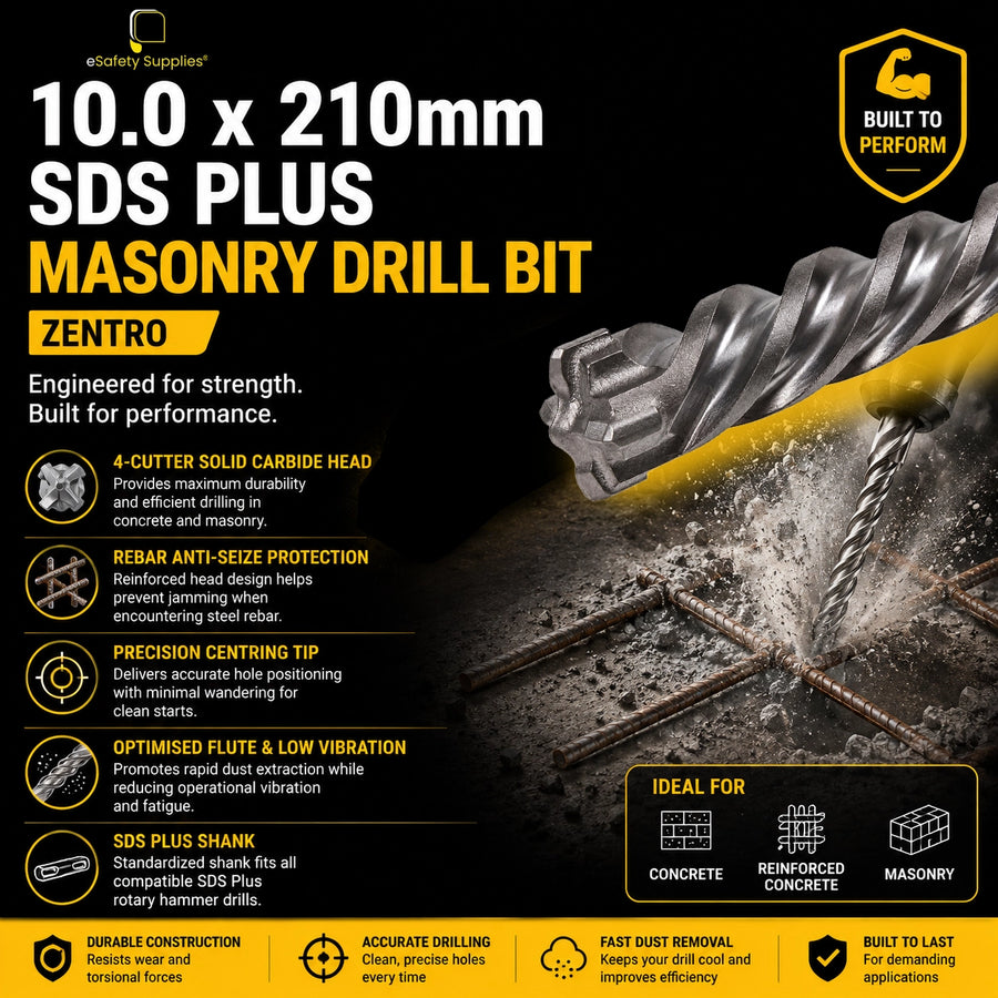10.0 x 210mm SDS Plus 
Masonry Drill Bit - Zentro