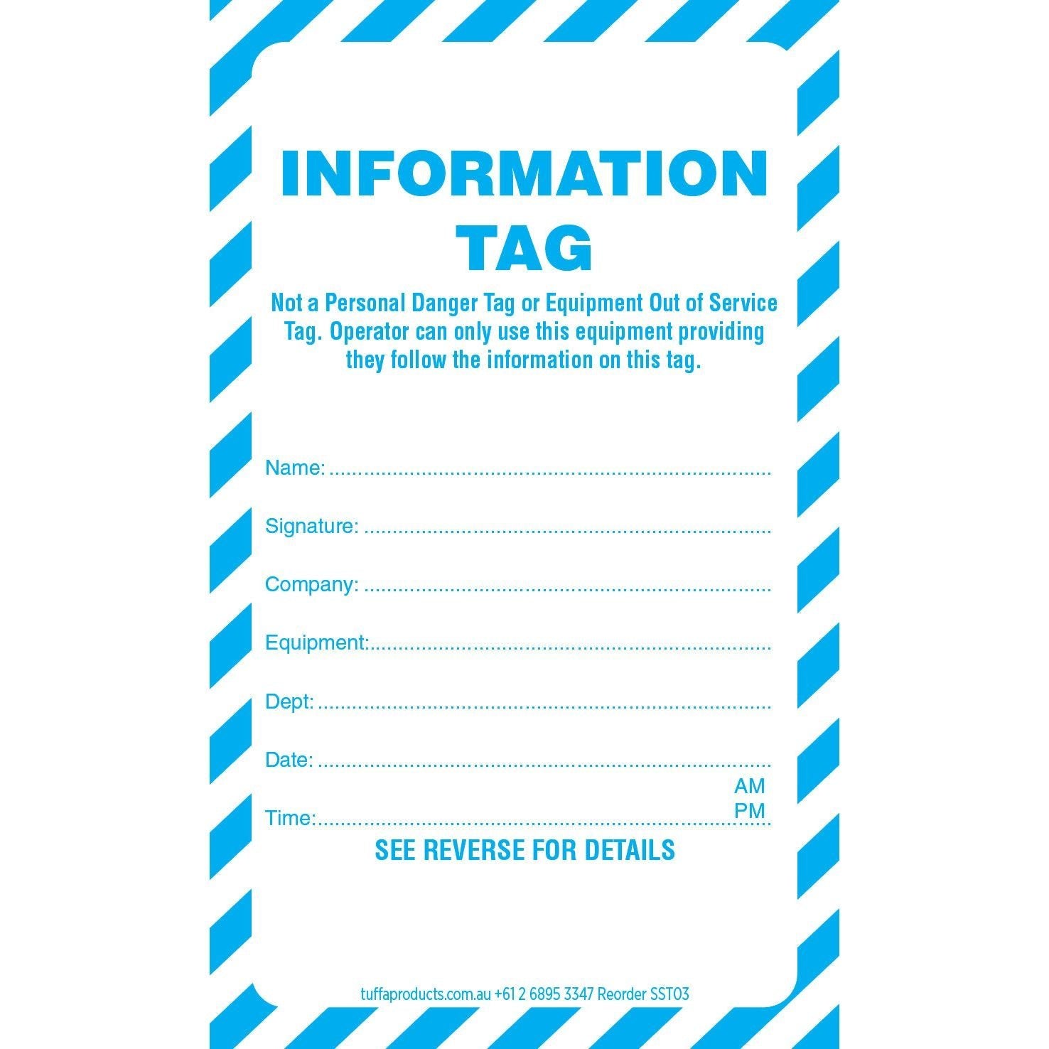 Safety Tags - 100 Pack