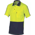 Cool-Breathe Stripe Polyester Polo Shirt Short Sleeve Different Colors 2.1 kg Yellow/Navy