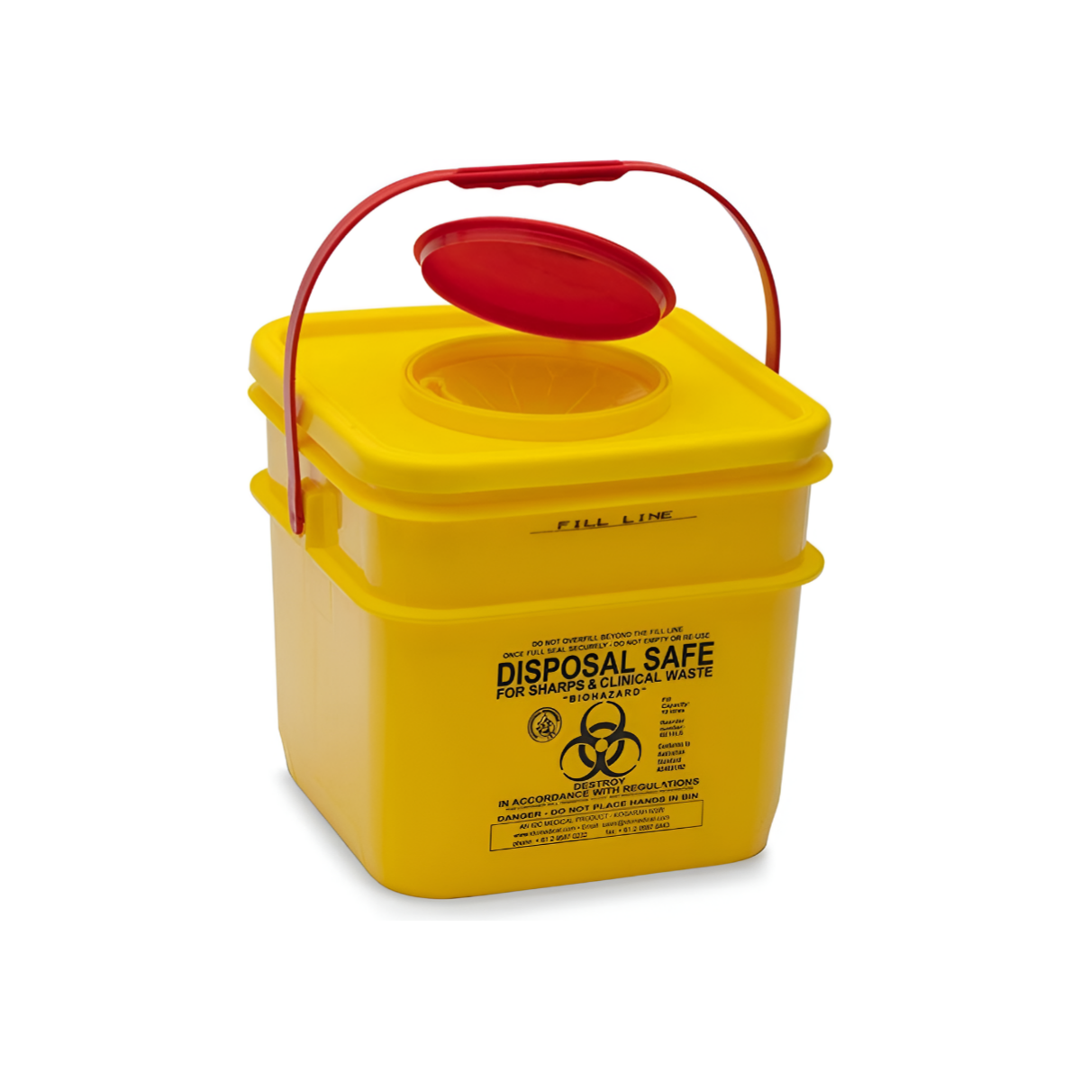 Sharp Container Yellow - Multiple Sizes 0.7 kg Size 12.5L RE10LS