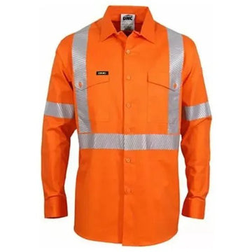 DNC 3646 Hi Vis Segment Taped Coolight X Back Long Sleeve Shirt Orange 2.1 kg Orange