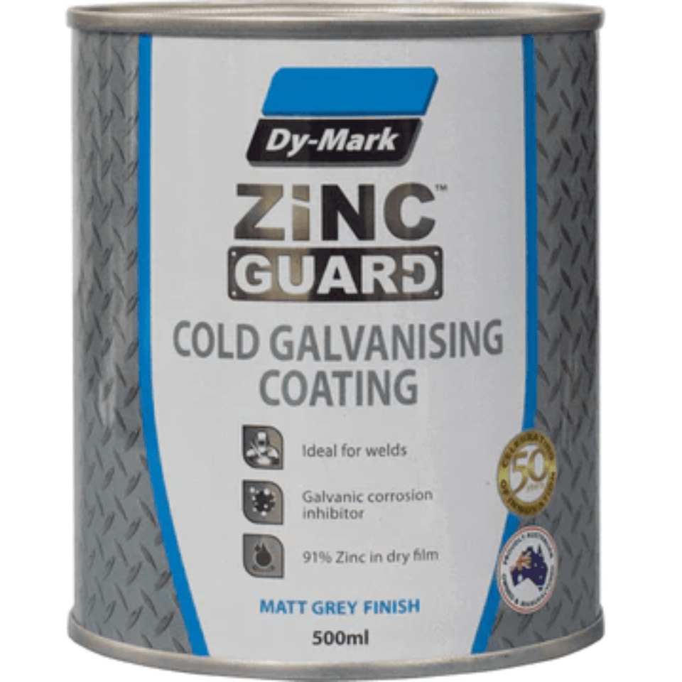 Zinc Guard Metal Protection Cold Coating Brush On — Matt Grey - 500 ml 7 kg