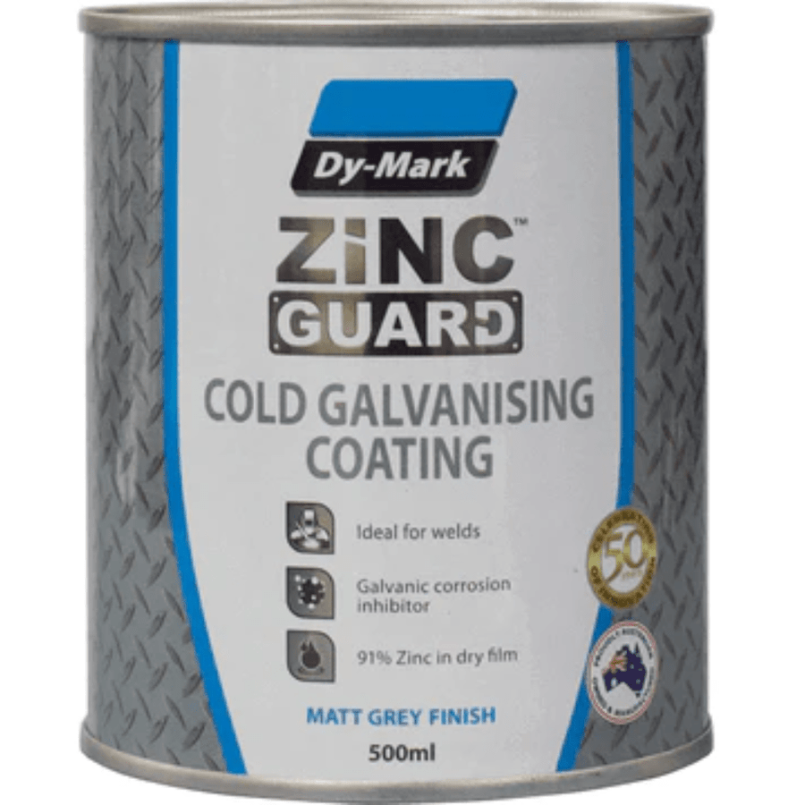 Zinc Guard Metal Protection Cold Coating Brush On — Matt Grey - 500 ml 7 kg