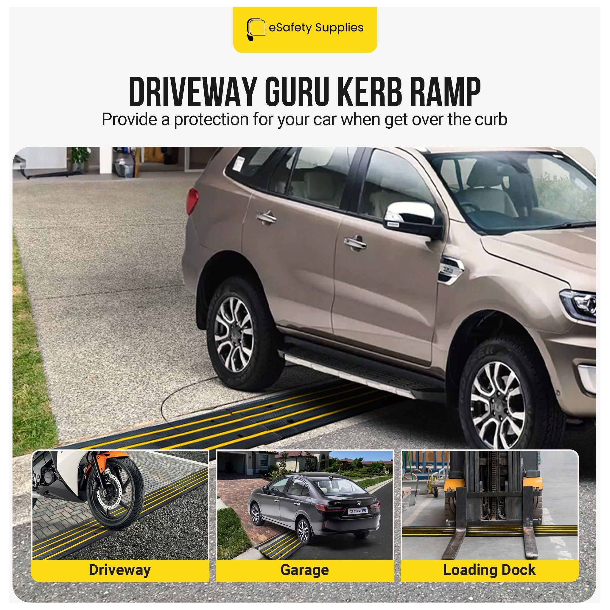 Driveway Guru Rolled Kerb Edge Ramp 1.2m | eSafety Supplies