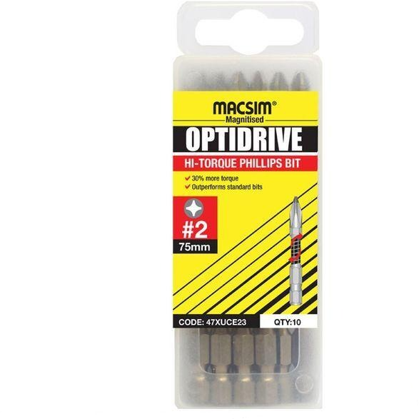 No.2 Phillips Drive Bits - Magnetised (Double End) 10 Pack