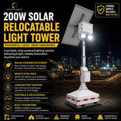 200W Solar Relocatable Light Tower