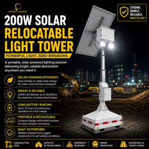 200W Solar Relocatable Light Tower