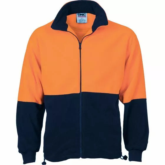DNC 3827 Full Zip Polar Fleece Jacket Different Colors 2.1 kg Orange/Navy