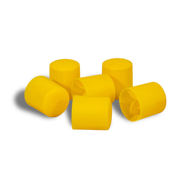 Star Picket & Rebar Yellow Safety Caps - 100 Pack