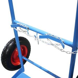 Gas Bottle Trolley with Pneumatic Wheels - Trollies & Pallet Jack