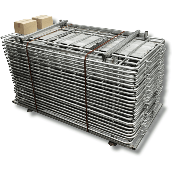 100m Pack of 2.2m Galvanised Crowd Control Barriers