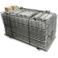 100m Pack of 2.2m Galvanised Crowd Control Barriers