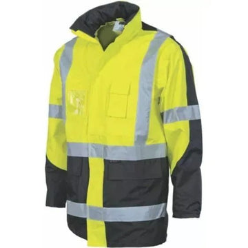 DNC 3993 200D X Reflective 2 in 1 Contrast Rain Jacket Yellow Navy 2.1 kg Yellow/Navy