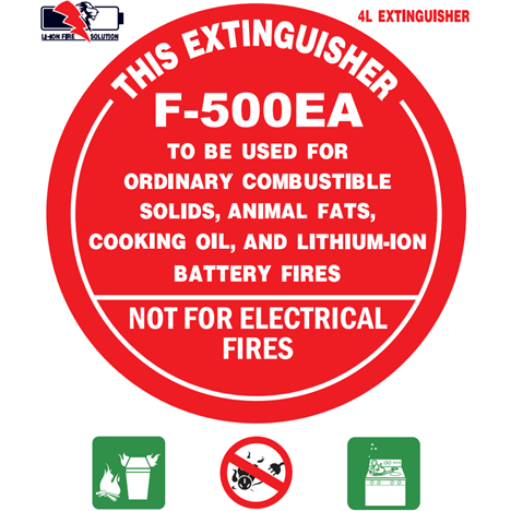 F-500 I.D Sign suits 4L and 9L (double sided) 3.5 kg Size 4L IDF-500-4