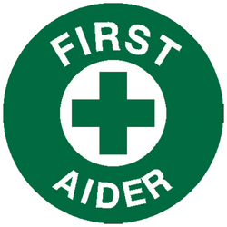 First Aider Sticker 5 x 5cm Sheet/5