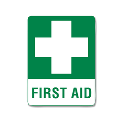 First Aid Sticker 10 x 14cm
